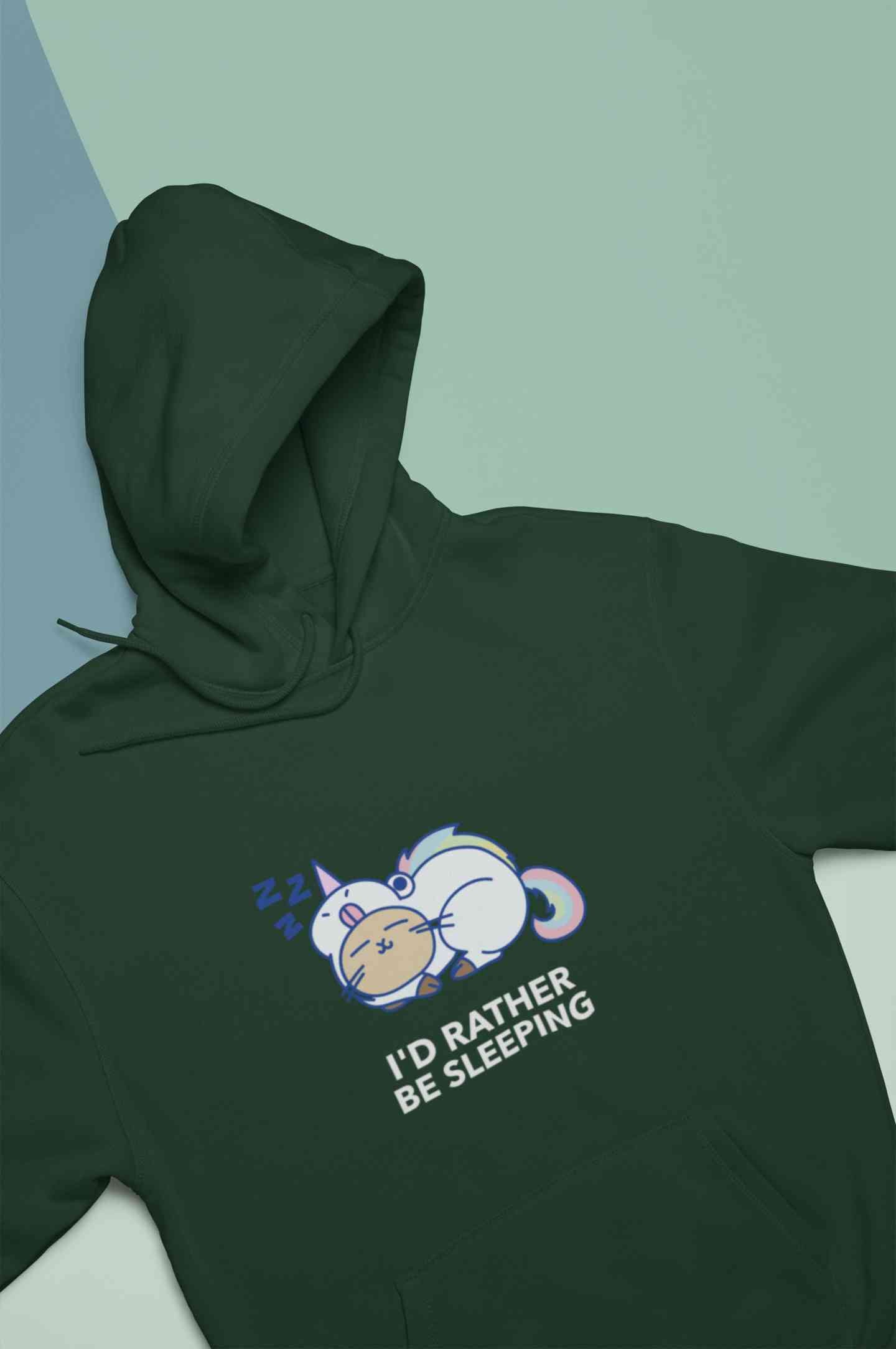 I Had Rather Be Sleeping Typography Hoodies for Women-FunkyTeesClub
