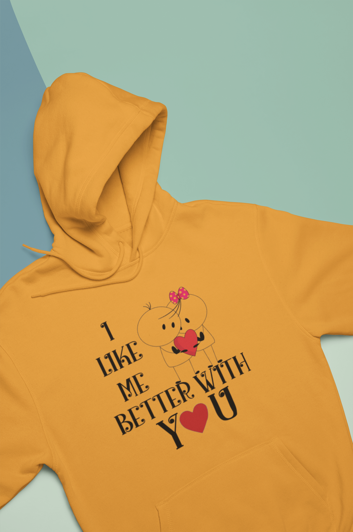 I Like Me Better With You Couple Hoodie-FunkyTeesClub