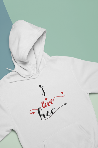 I Love Her Him Couple Hoodie-FunkyTeesClub