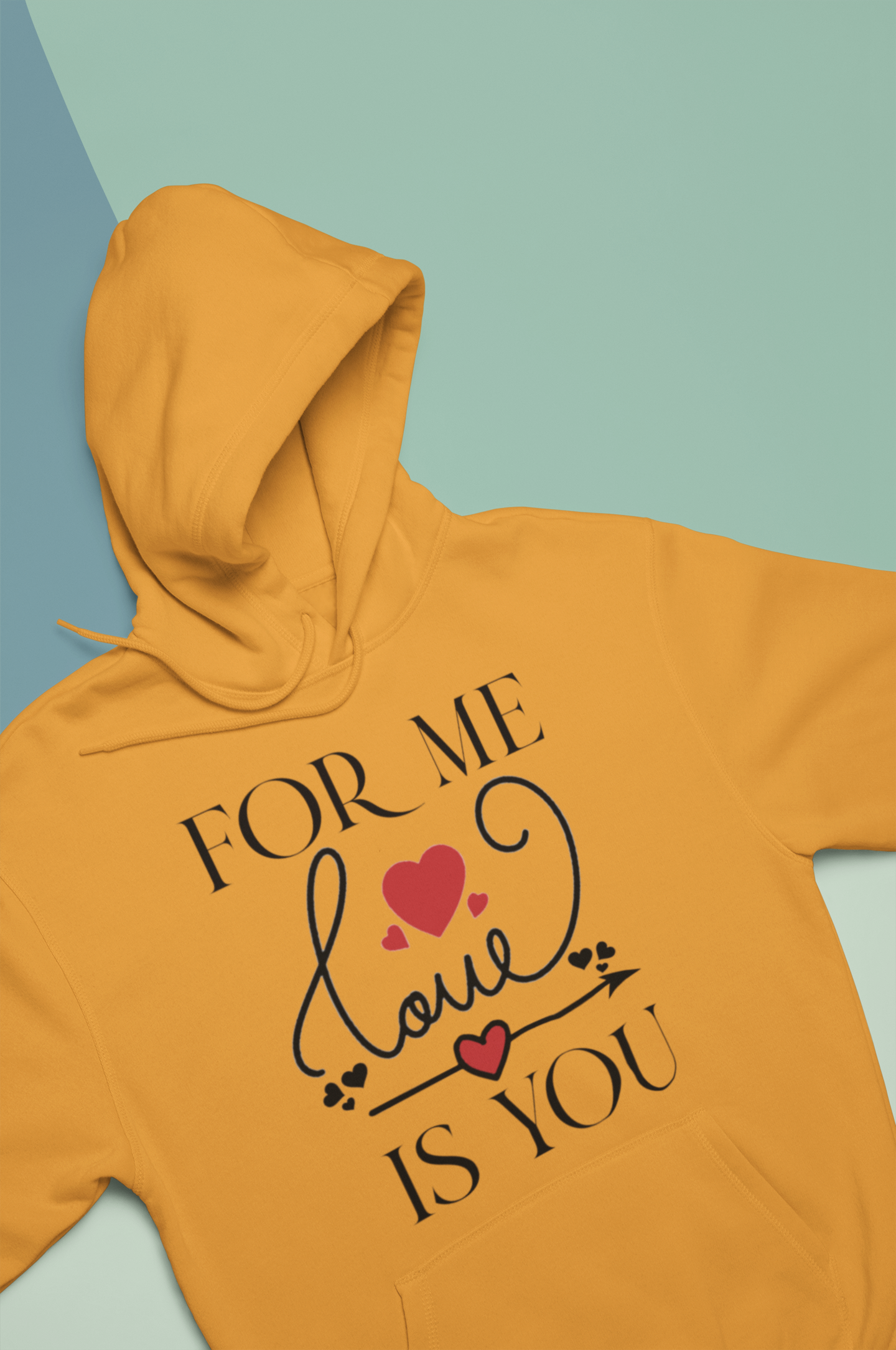 For Me Love Is U Couple Hoodie-FunkyTeesClub