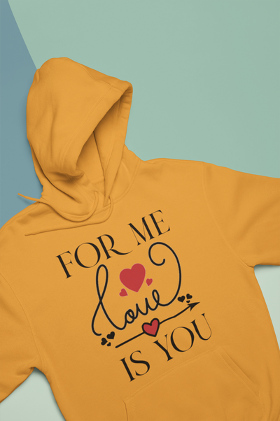 For Me Love Is U Couple Hoodie-FunkyTeesClub