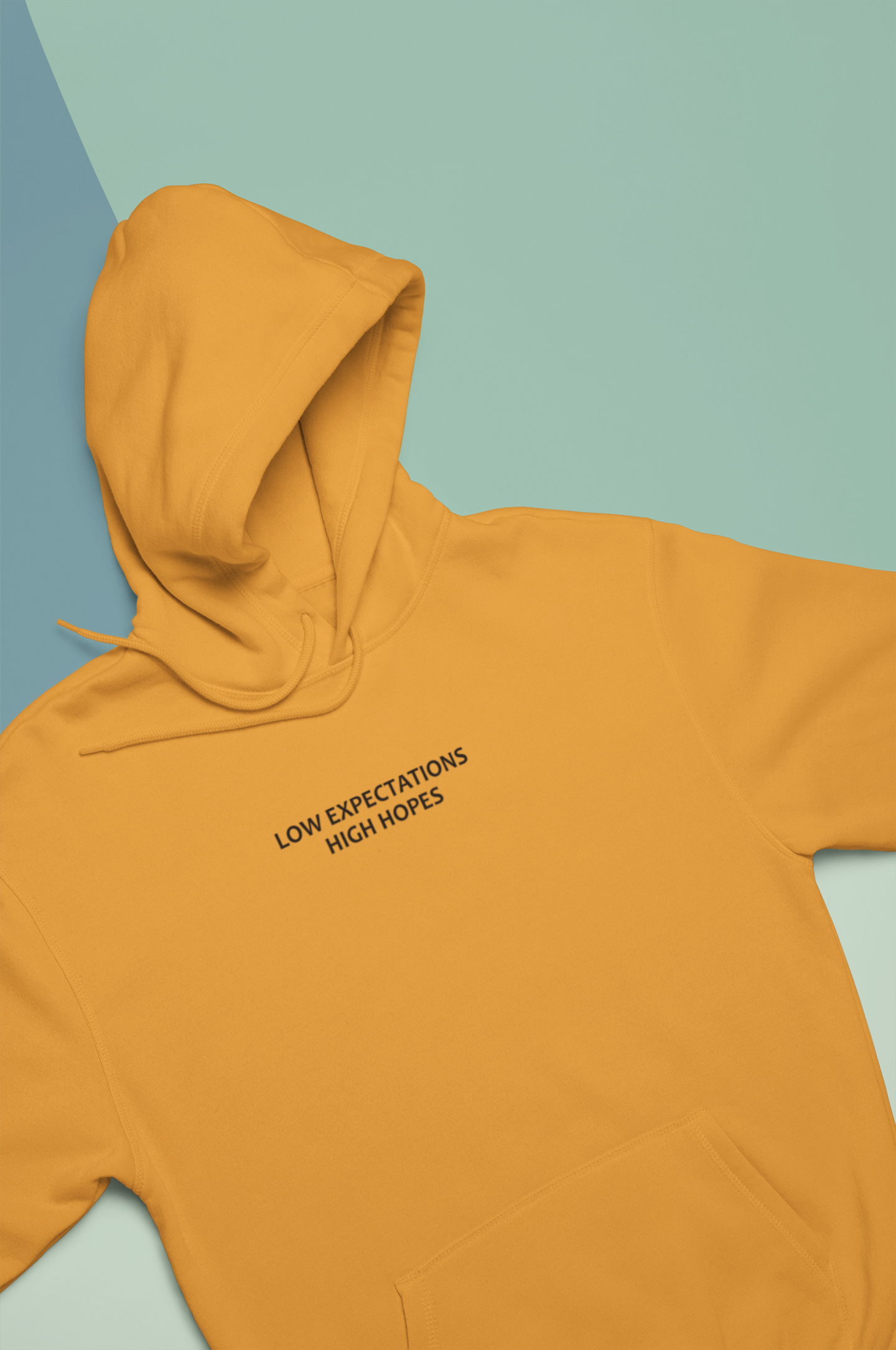 Low Expectations High Hopes Quotes Hoodies for Women-FunkyTeesClub