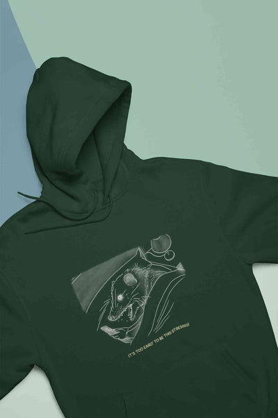 Its Too Early To Be This Stressed Funny Men Hoodies-FunkyTeesClub