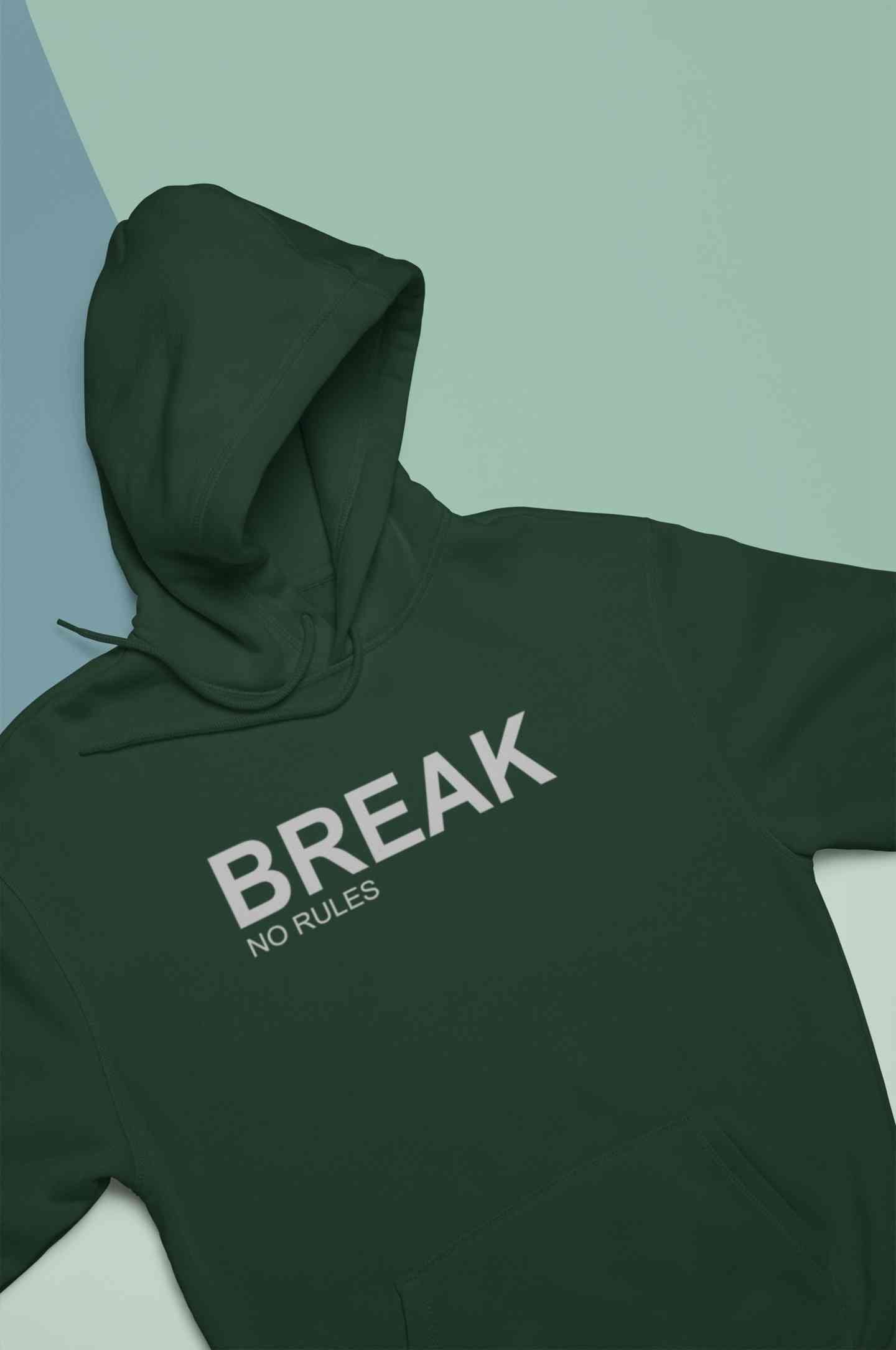 Break No Rules Hoodies for Women-FunkyTeesClub