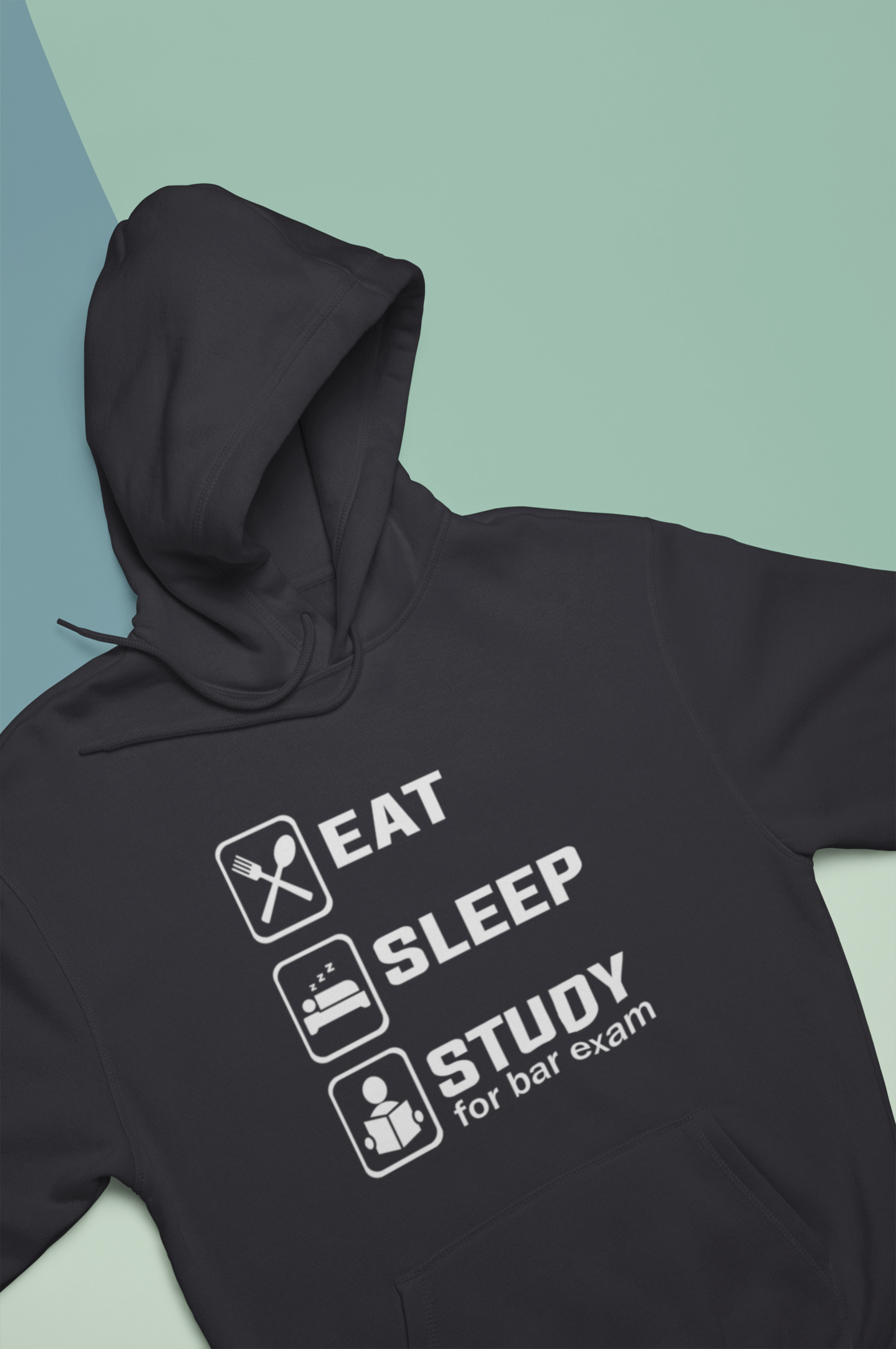 Eat Sleep Study Lawyer Hoodies for Women-FunkyTeesClub