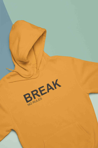 Break No Rules Hoodies for Women-FunkyTeesClub