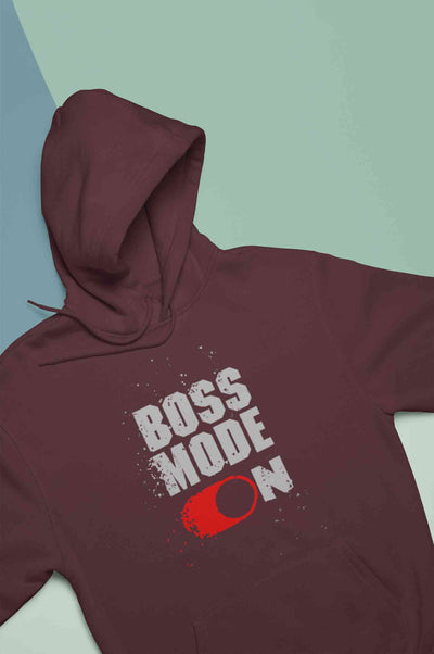 Boss Mode On Typography Men Hoodies-FunkyTeesClub