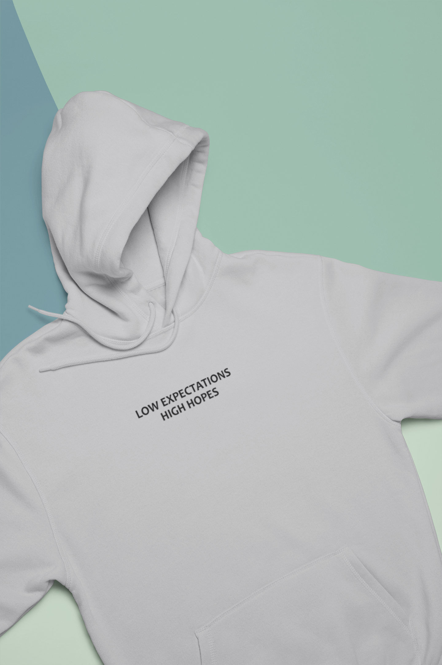 Low Expectations High Hopes Quotes Hoodies for Women-FunkyTeesClub