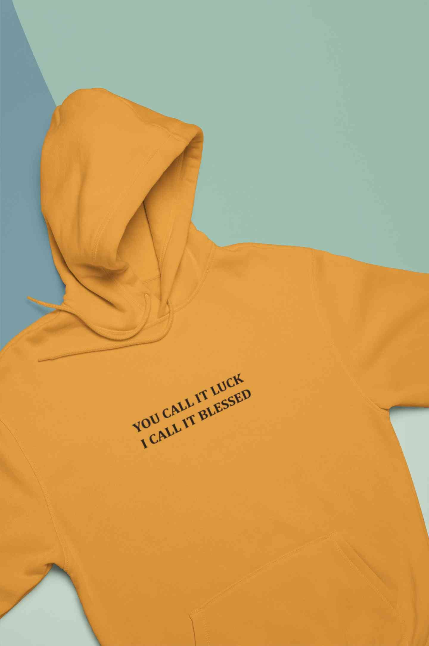 You Call It Luck I Call It Blessed Minimals Hoodies for Women-FunkyTeesClub