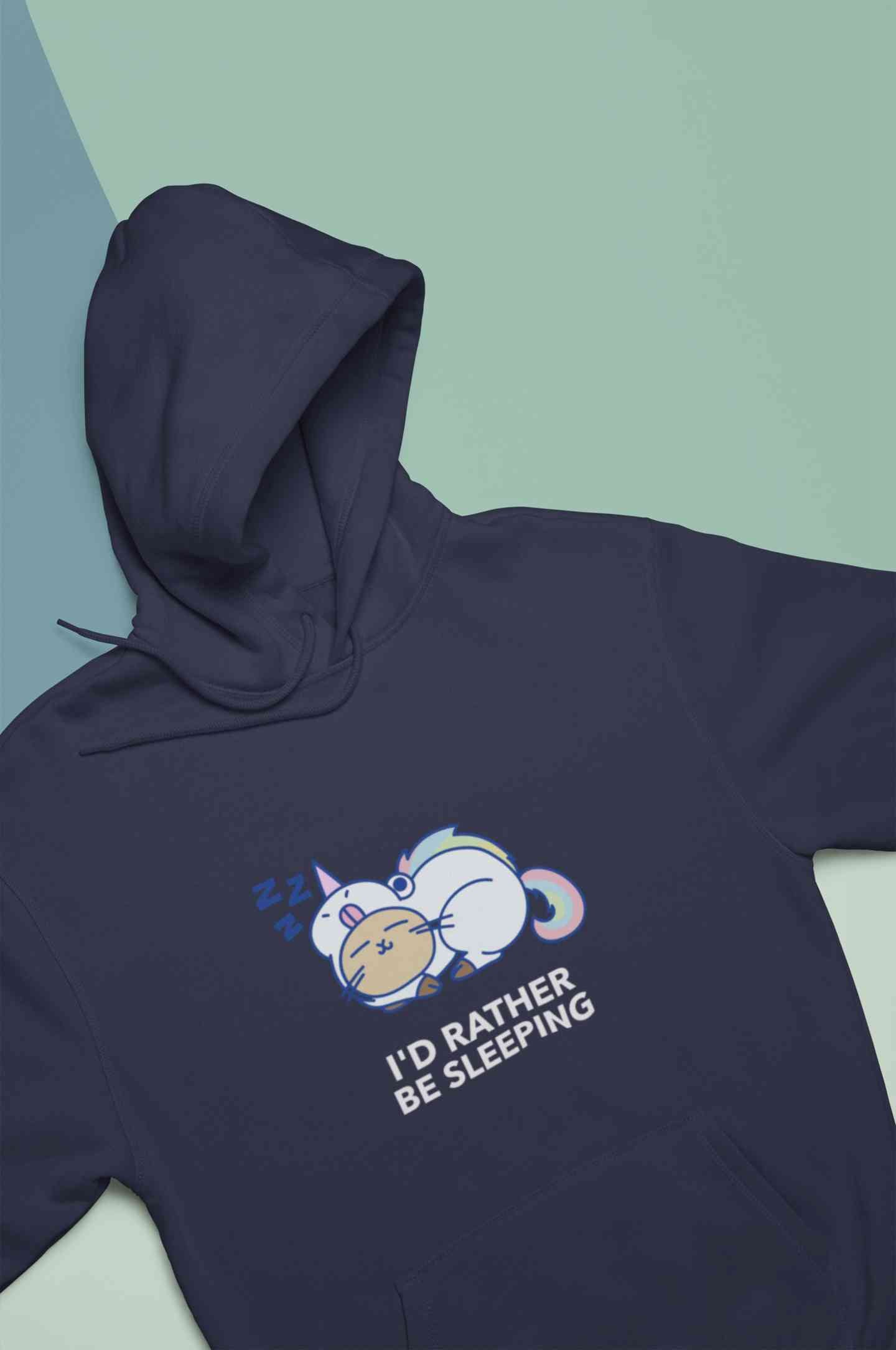 I Had Rather Be Sleeping Typography Hoodies for Women-FunkyTeesClub