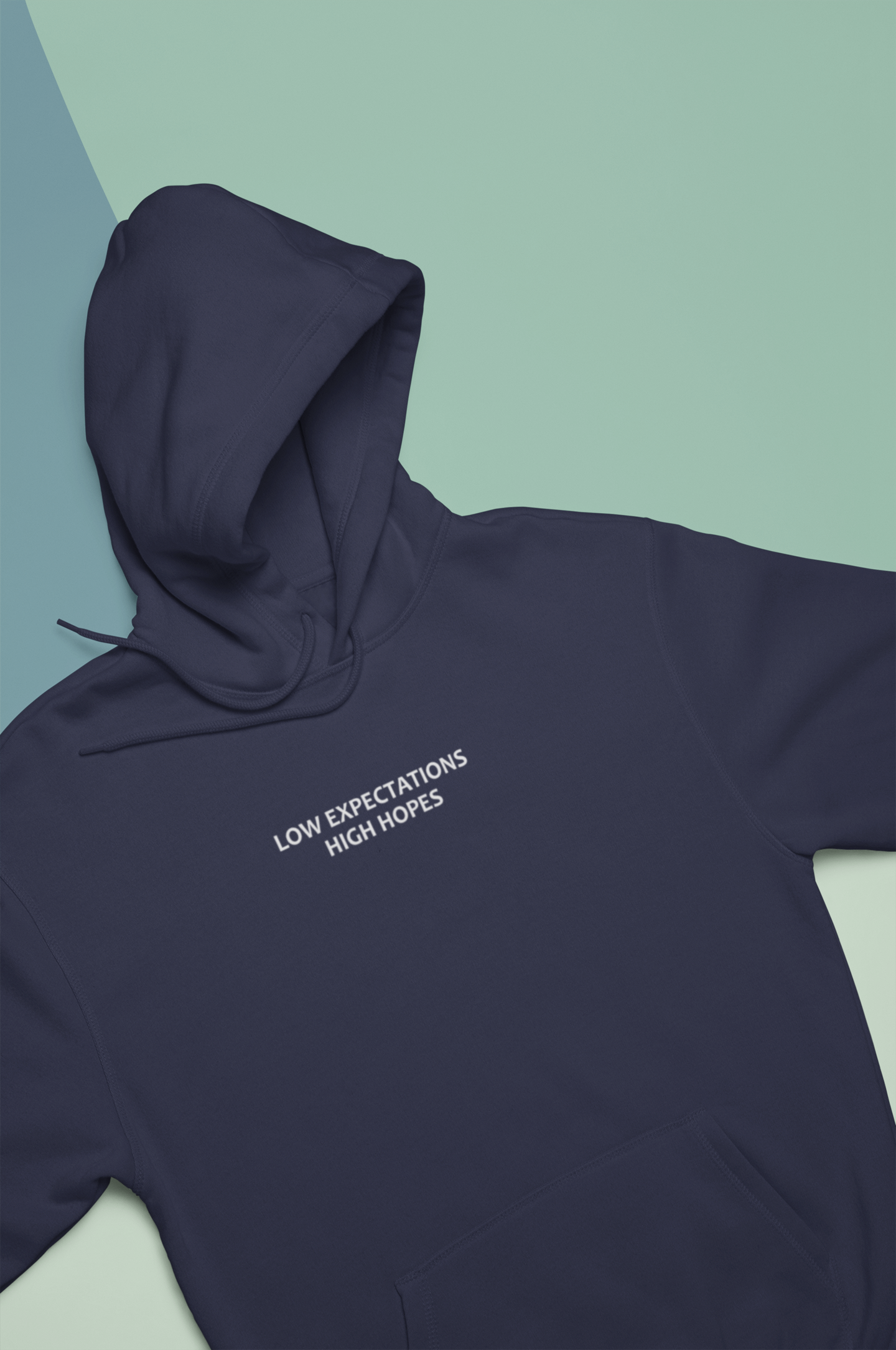 Low Expectations High Hopes Quotes Hoodies for Women-FunkyTeesClub