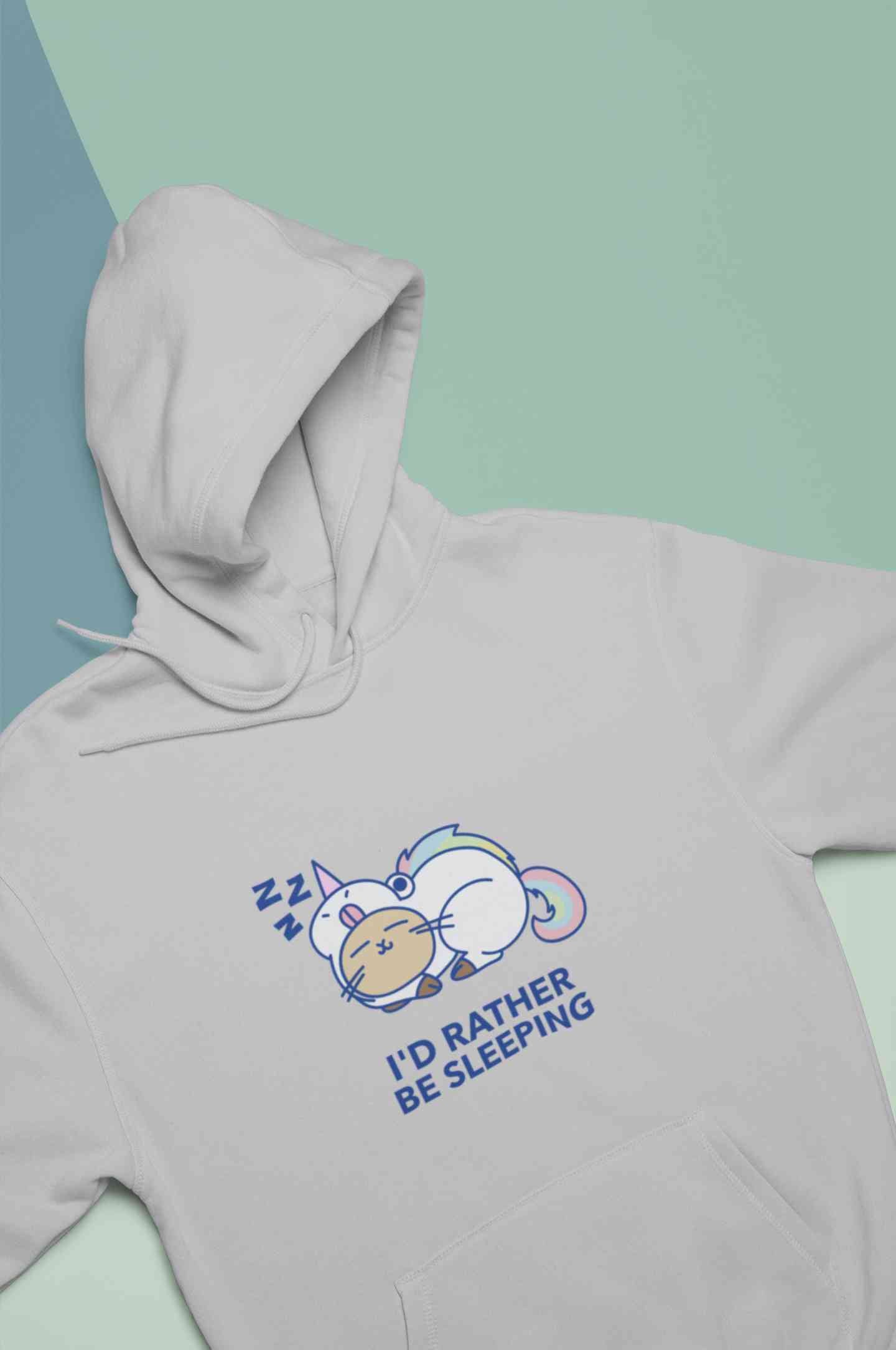 I Had Rather Be Sleeping Typography Hoodies for Women-FunkyTeesClub