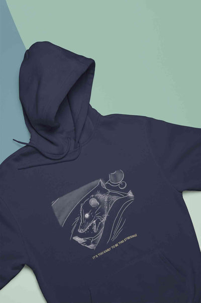 Its Too Early To Be This Stressed Funny Men Hoodies-FunkyTeesClub