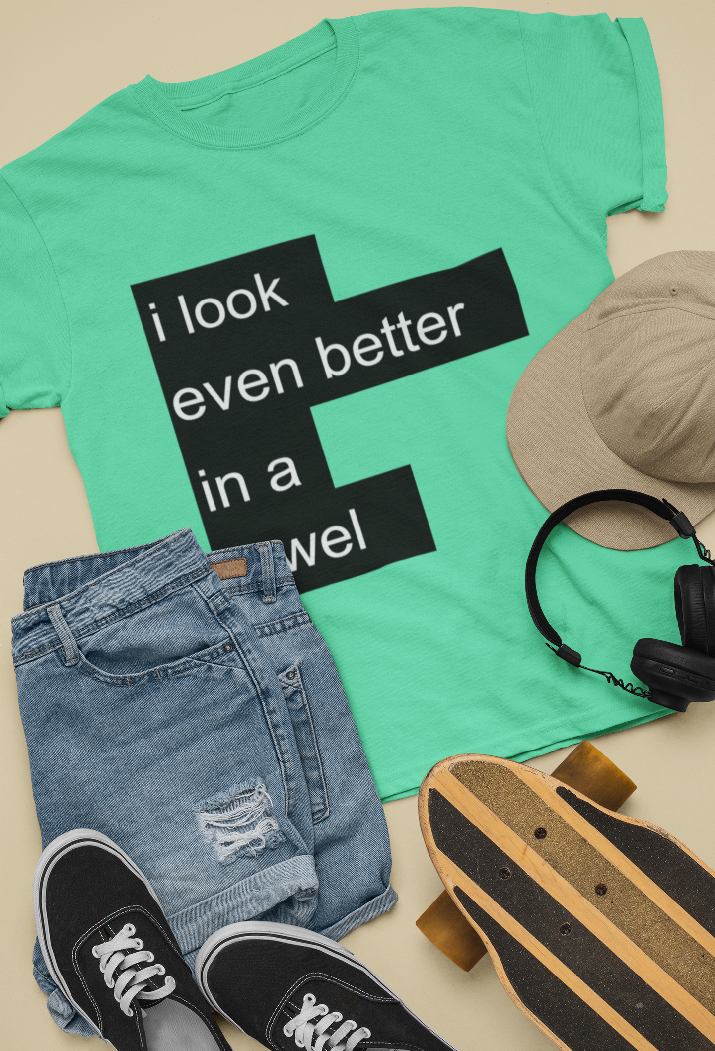 I Look Even Better In A Towel Jacqueline Fernandez Celebrity T-shirt- FunkyTeesClub