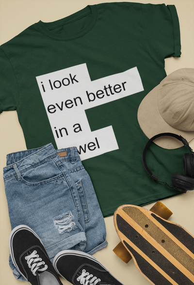 I Look Even Better In A Towel Jacqueline Fernandez Celebrity T-shirt- FunkyTeesClub