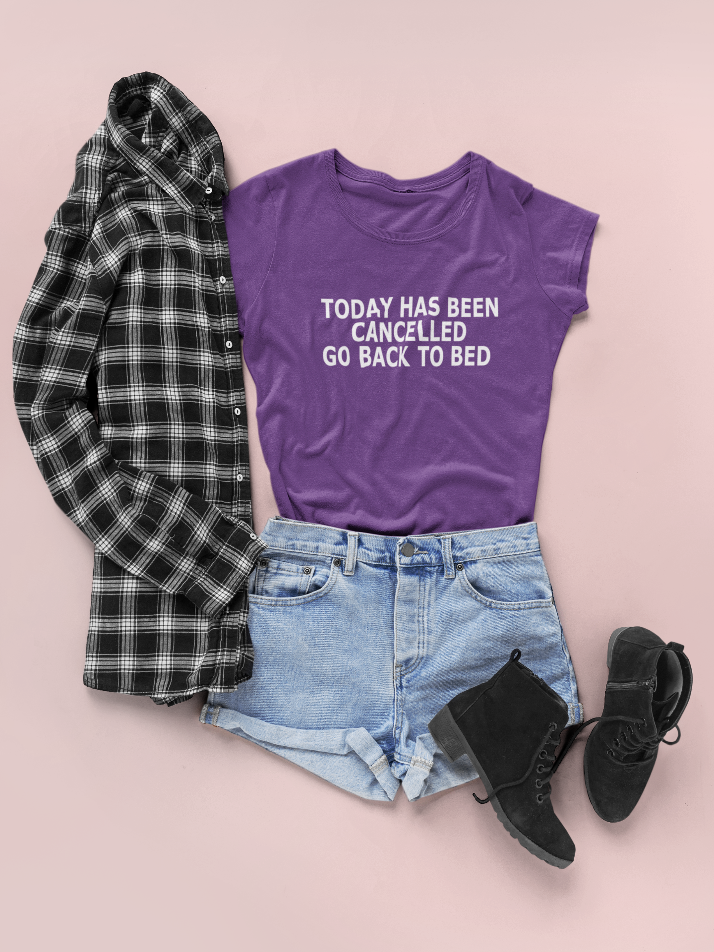 Today Has Been Cancelled Go  Back To Bed Alia Bhatt Celebrity T-shirt- FunkyTeesClub