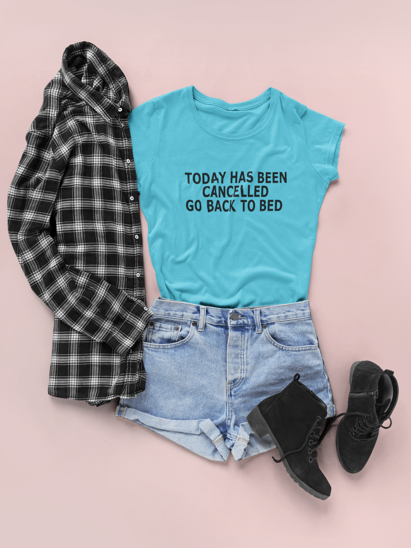 Today Has Been Cancelled Go  Back To Bed Alia Bhatt Celebrity T-shirt- FunkyTeesClub