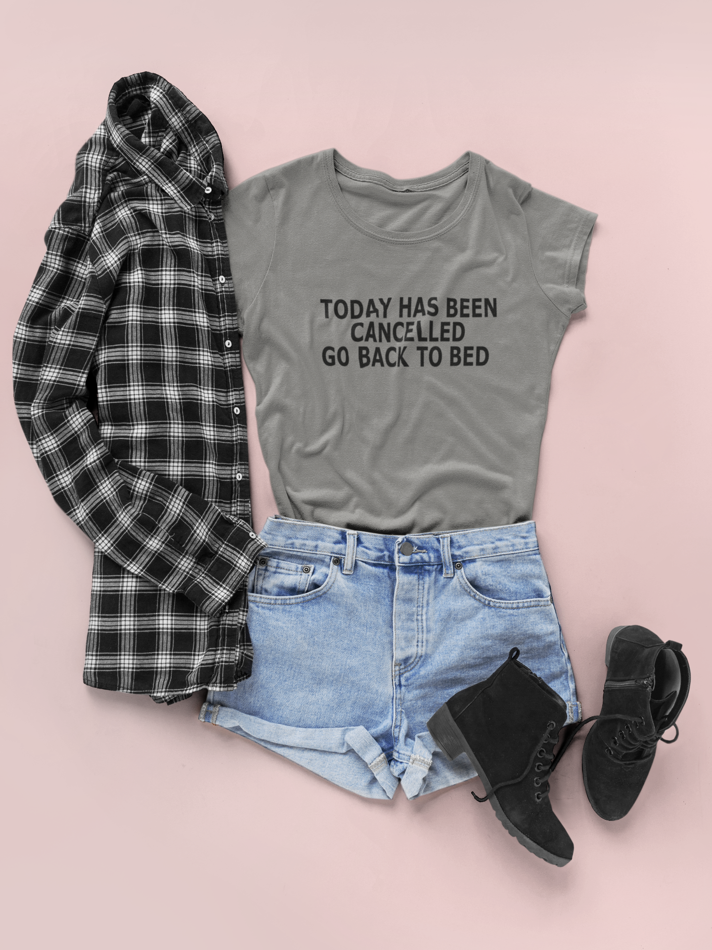 Today Has Been Cancelled Go  Back To Bed Alia Bhatt Celebrity T-shirt- FunkyTeesClub