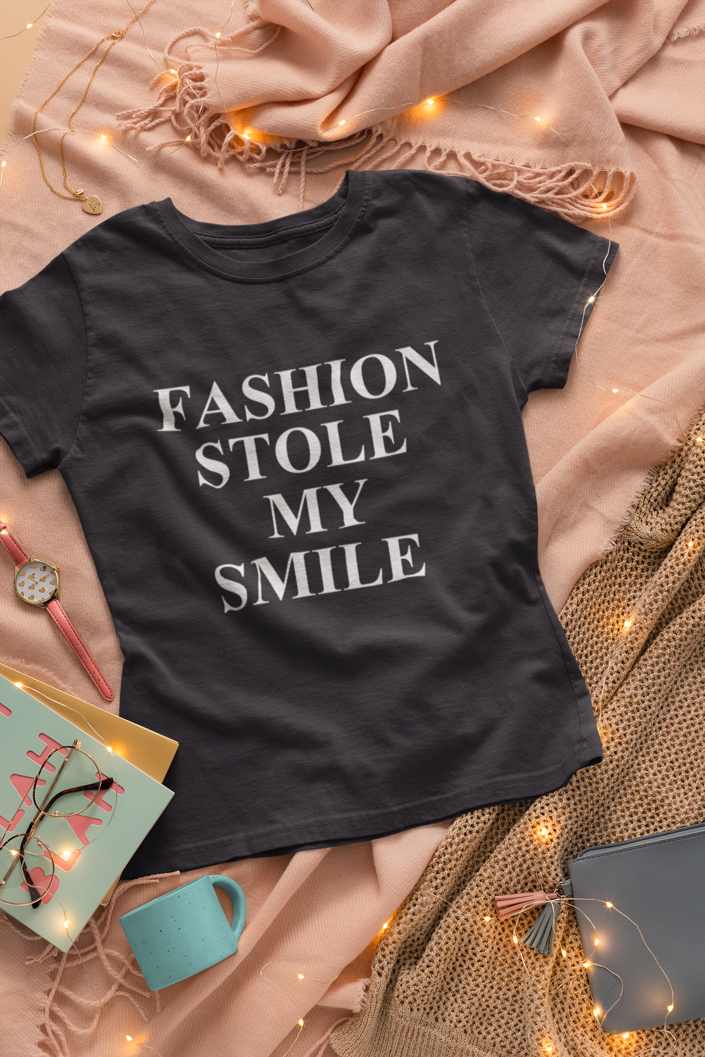 Fashion Stole My Smile Victoria Beckham Celebrity T-shirt- FunkyTeesClub