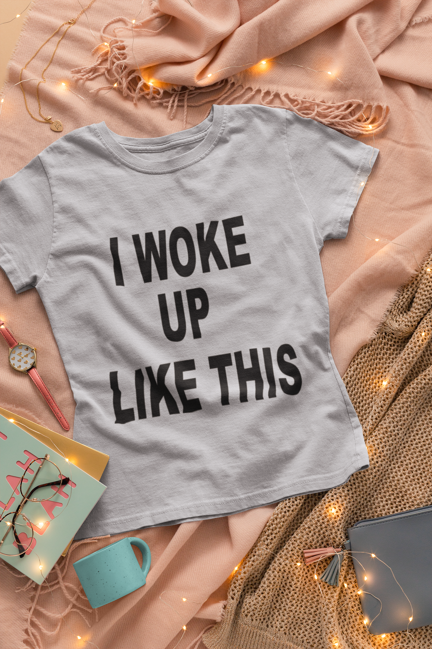 I Woke Up Like This Amelia Lily Celebrity T-shirt- FunkyTeesClub