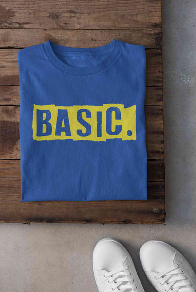 Basic Typography Mens Half Sleeves T-shirt- FunkyTeesClub