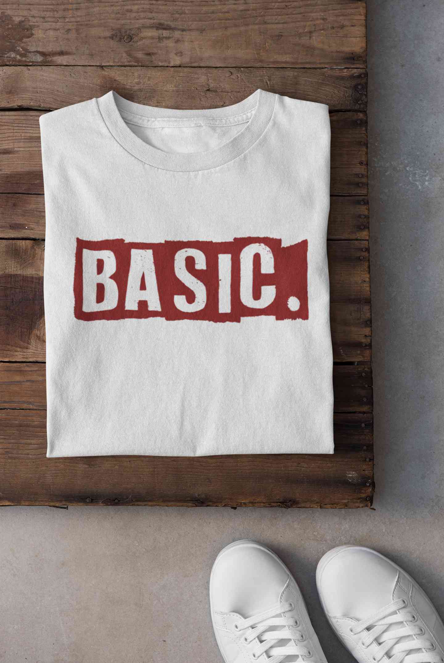 Basic Typography Mens Half Sleeves T-shirt- FunkyTeesClub