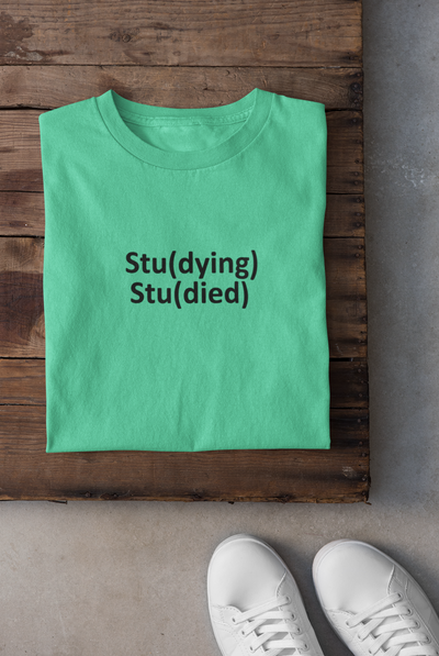 Study Women Half Sleeves T-shirt- FunkyTeesClub