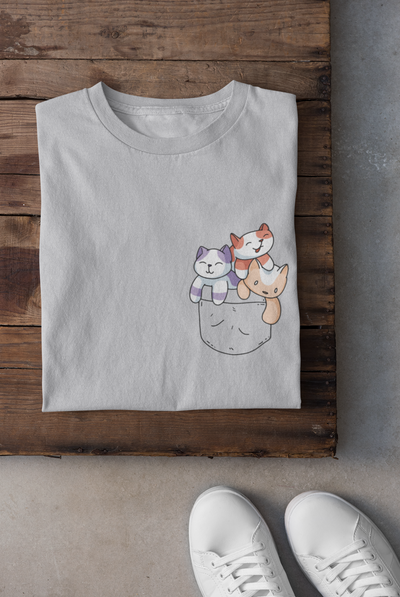 Cute Kitty Mens Half Sleeves T-shirt- FunkyTeesClub