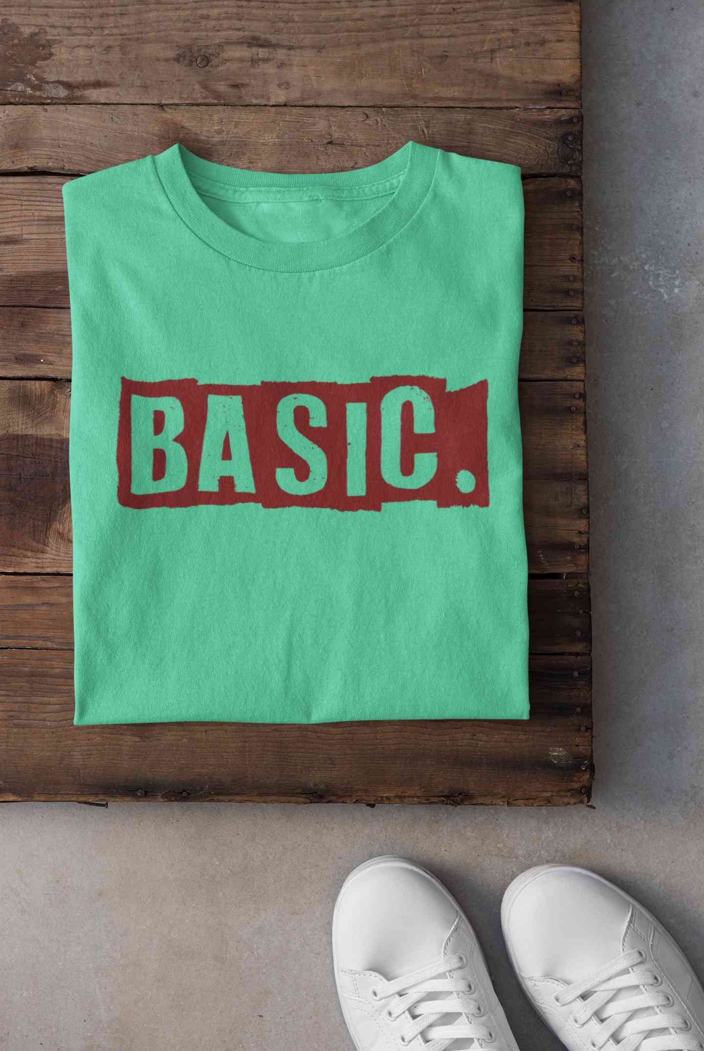 Basic Typography Mens Half Sleeves T-shirt- FunkyTeesClub