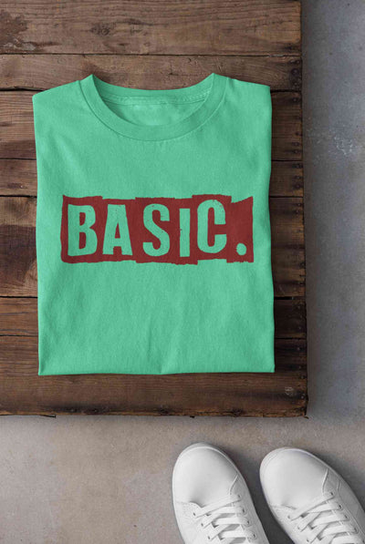 Basic Typography Mens Half Sleeves T-shirt- FunkyTeesClub