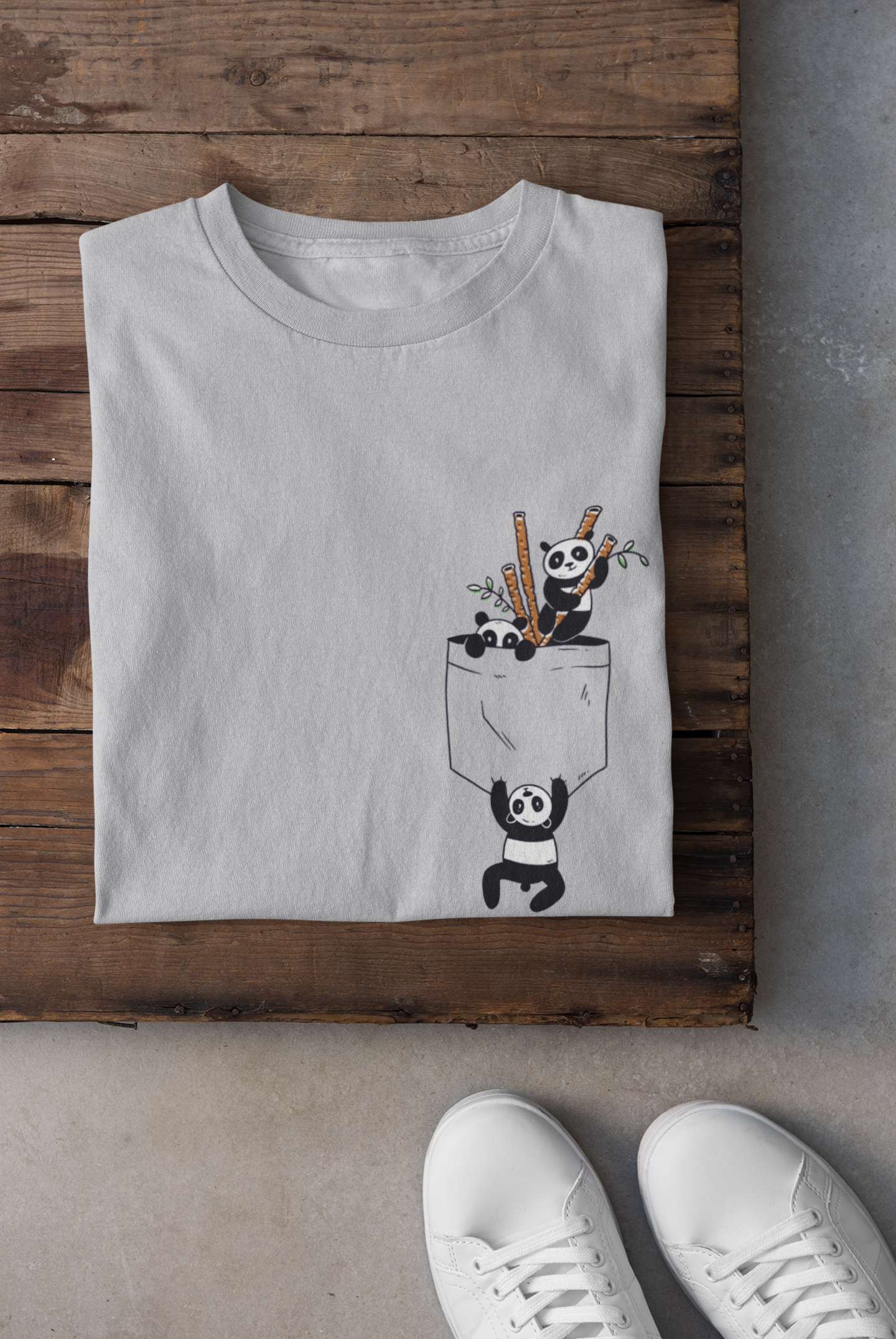 Panda Mens Half Sleeves T-shirt- FunkyTeesClub