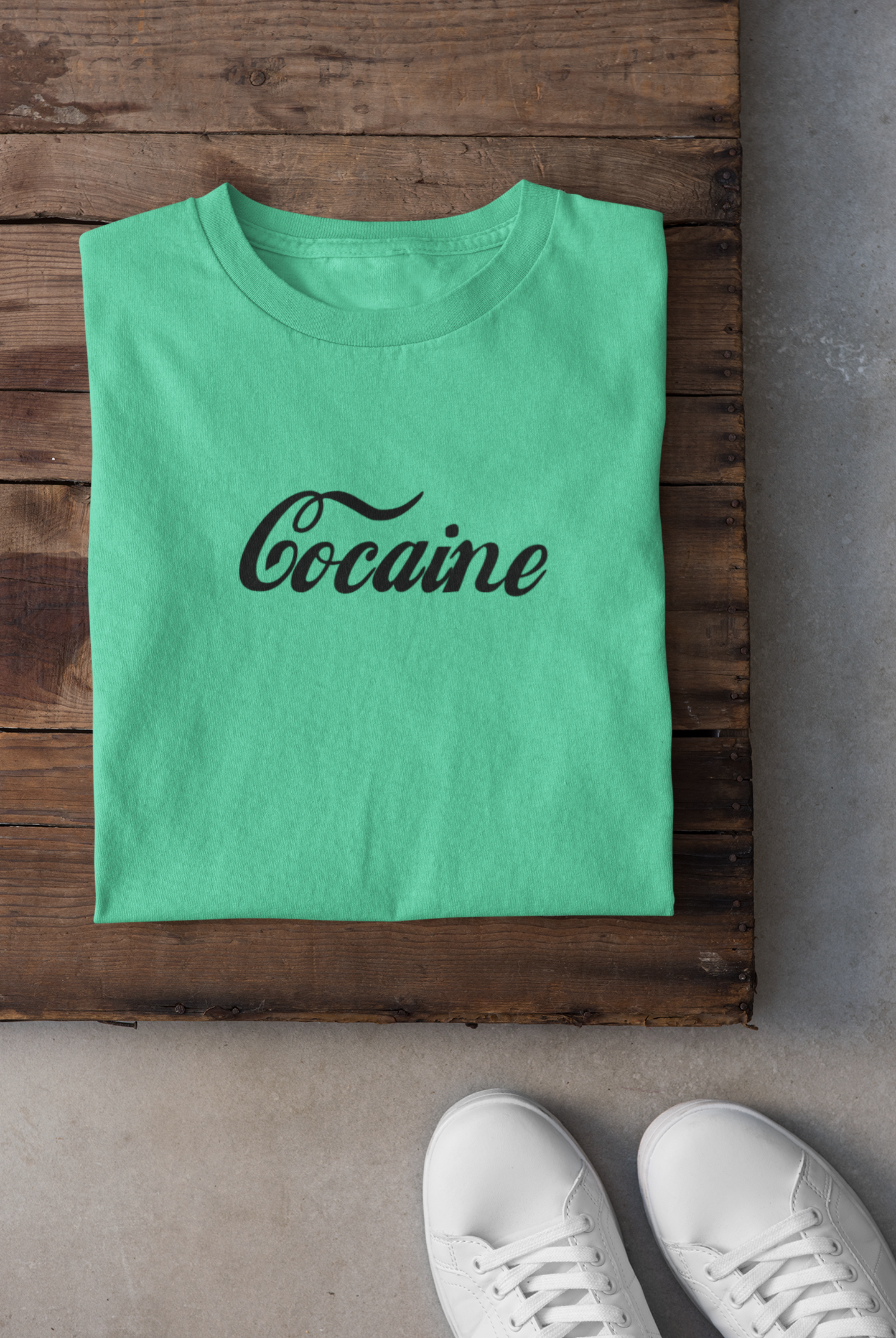 Cocaine Women Half Sleeves T-shirt- FunkyTeesClub