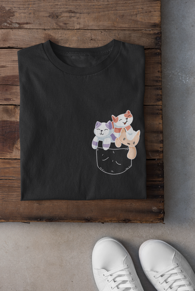 Cute Kitty Mens Half Sleeves T-shirt- FunkyTeesClub