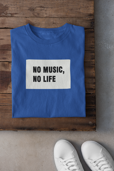 No Music No Life Mens Half Sleeves T-shirt- FunkyTeesClub