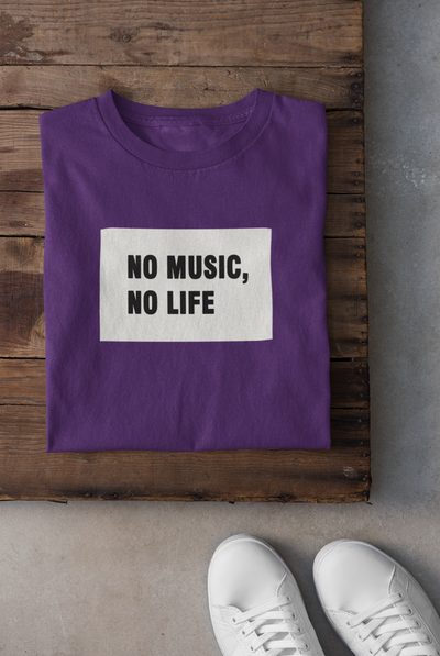 No Music No Life Mens Half Sleeves T-shirt- FunkyTeesClub