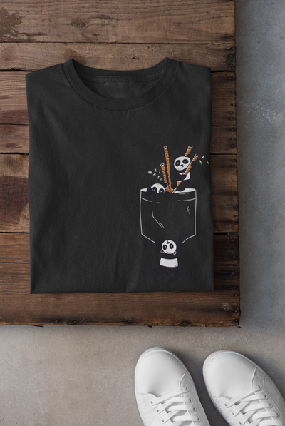 Panda Mens Half Sleeves T-shirt- FunkyTeesClub