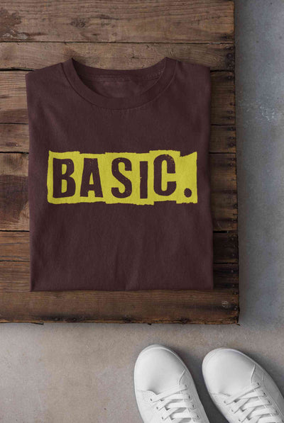 Basic Typography Mens Half Sleeves T-shirt- FunkyTeesClub
