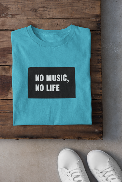 No Music No Life Women Half Sleeves T-shirt- FunkyTeesClub