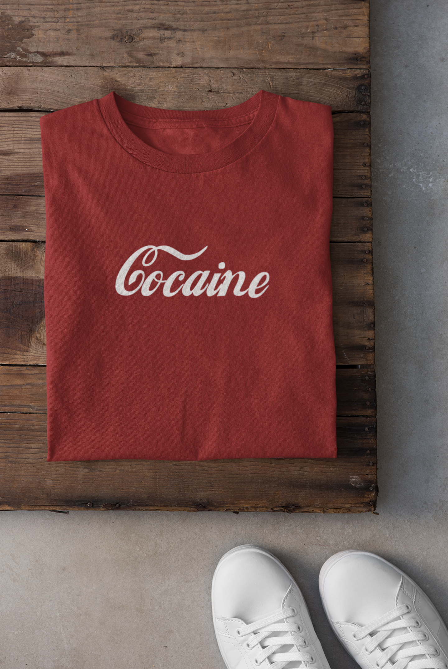 Cocaine Women Half Sleeves T-shirt- FunkyTeesClub