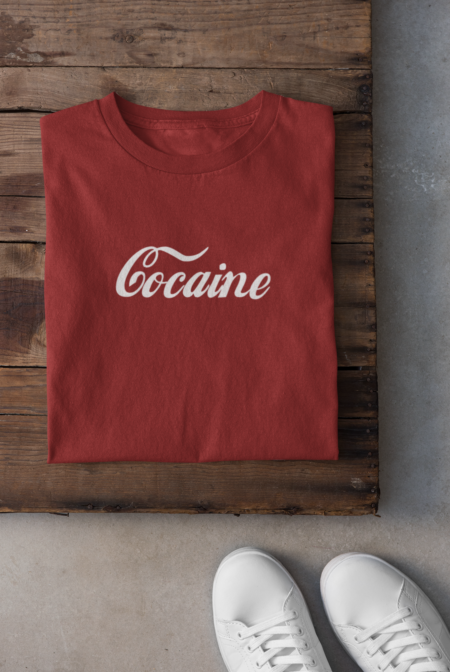 Cocaine Mens Half Sleeves T-shirt- FunkyTeesClub