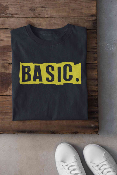 Basic Typography Mens Half Sleeves T-shirt- FunkyTeesClub