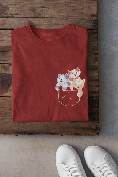 Cute Kitty Women Half Sleeves T-shirt- FunkyTeesClub