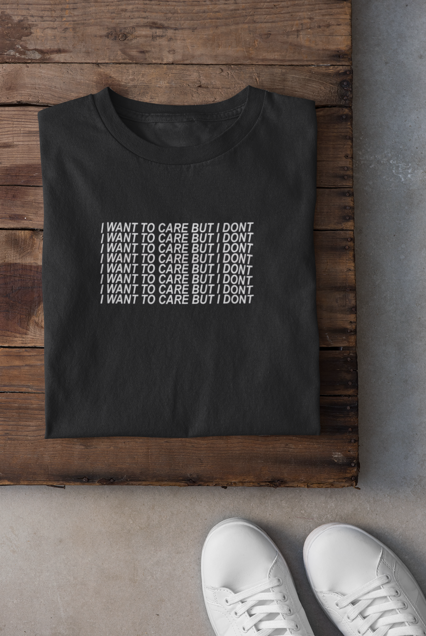 I Want To Care But I Dont Mens Half Sleeves T-shirt- FunkyTeesClub