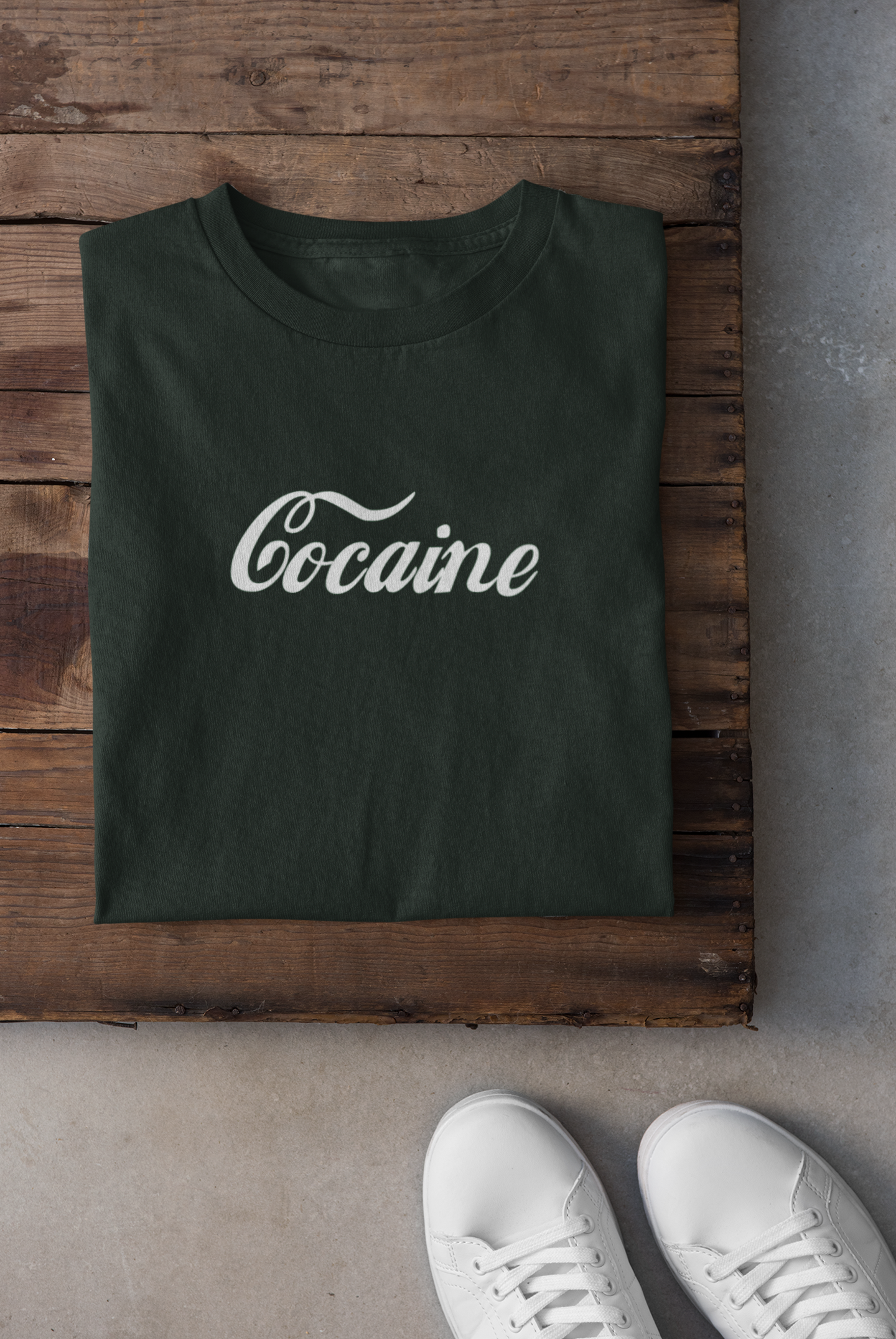 Cocaine Mens Half Sleeves T-shirt- FunkyTeesClub