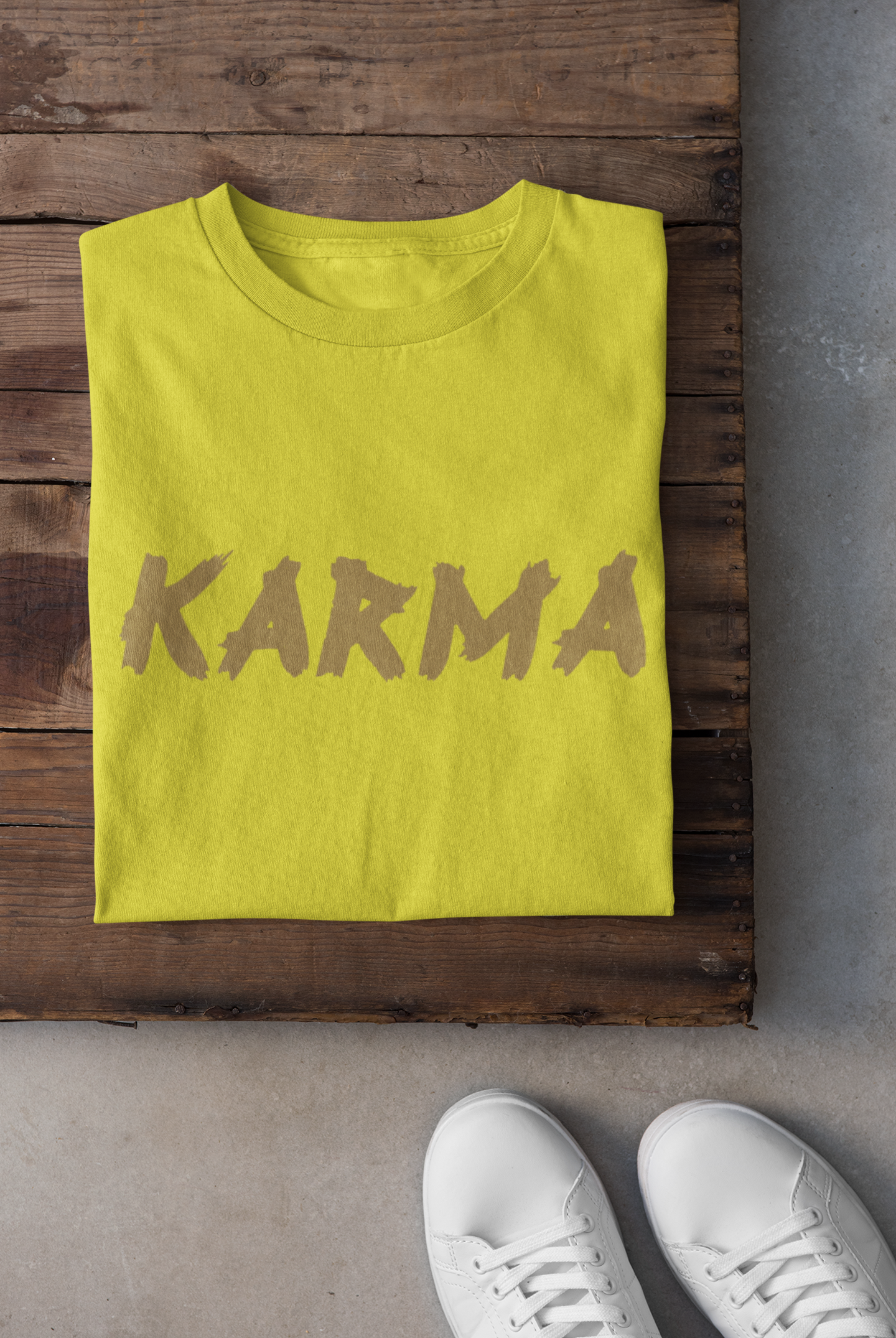 Karma Mens Half Sleeves T-shirt- FunkyTeesClub