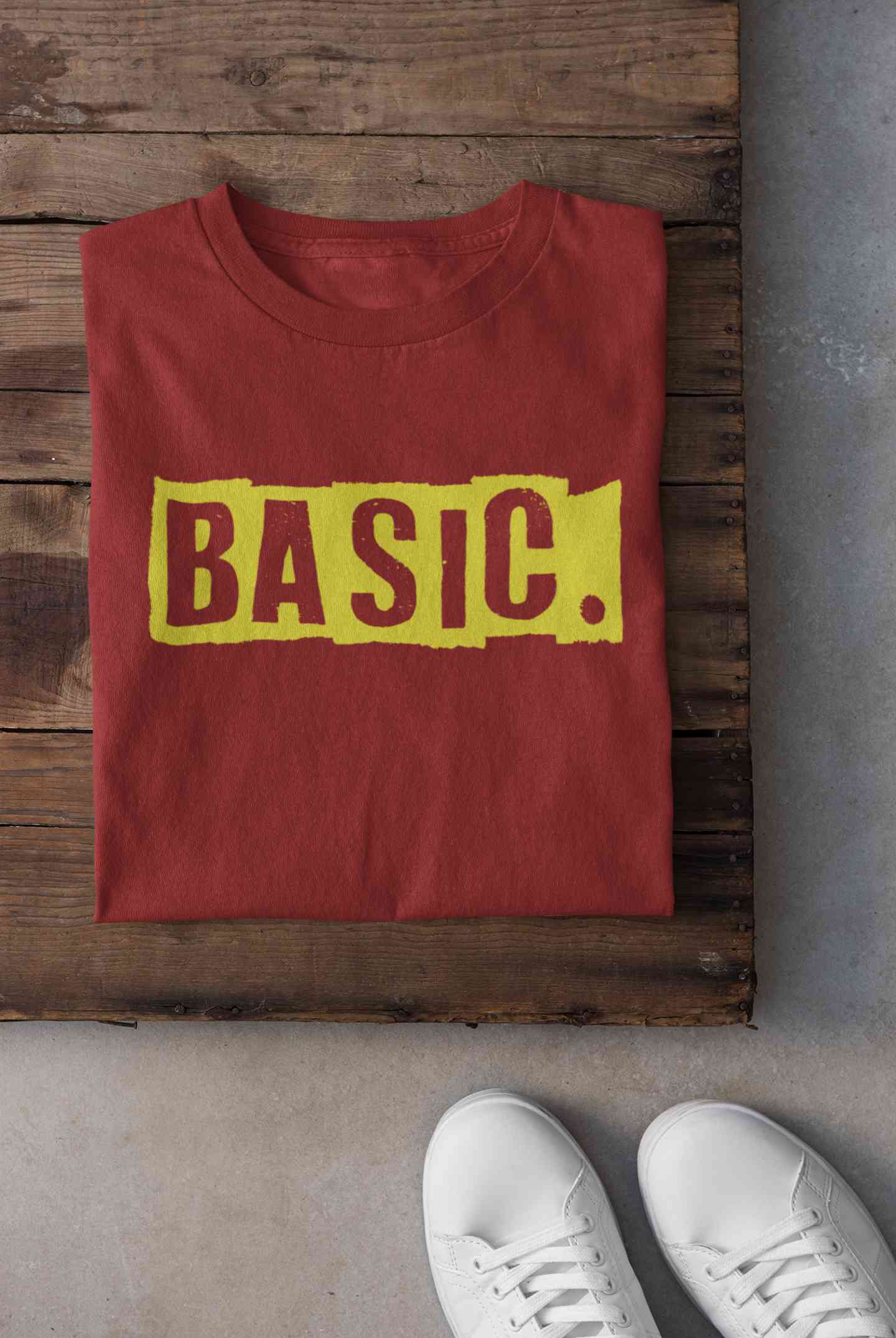 Basic Typography Mens Half Sleeves T-shirt- FunkyTeesClub