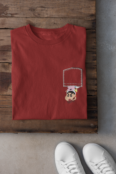 Shin Chan Mens Half Sleeves T-shirt- FunkyTeesClub