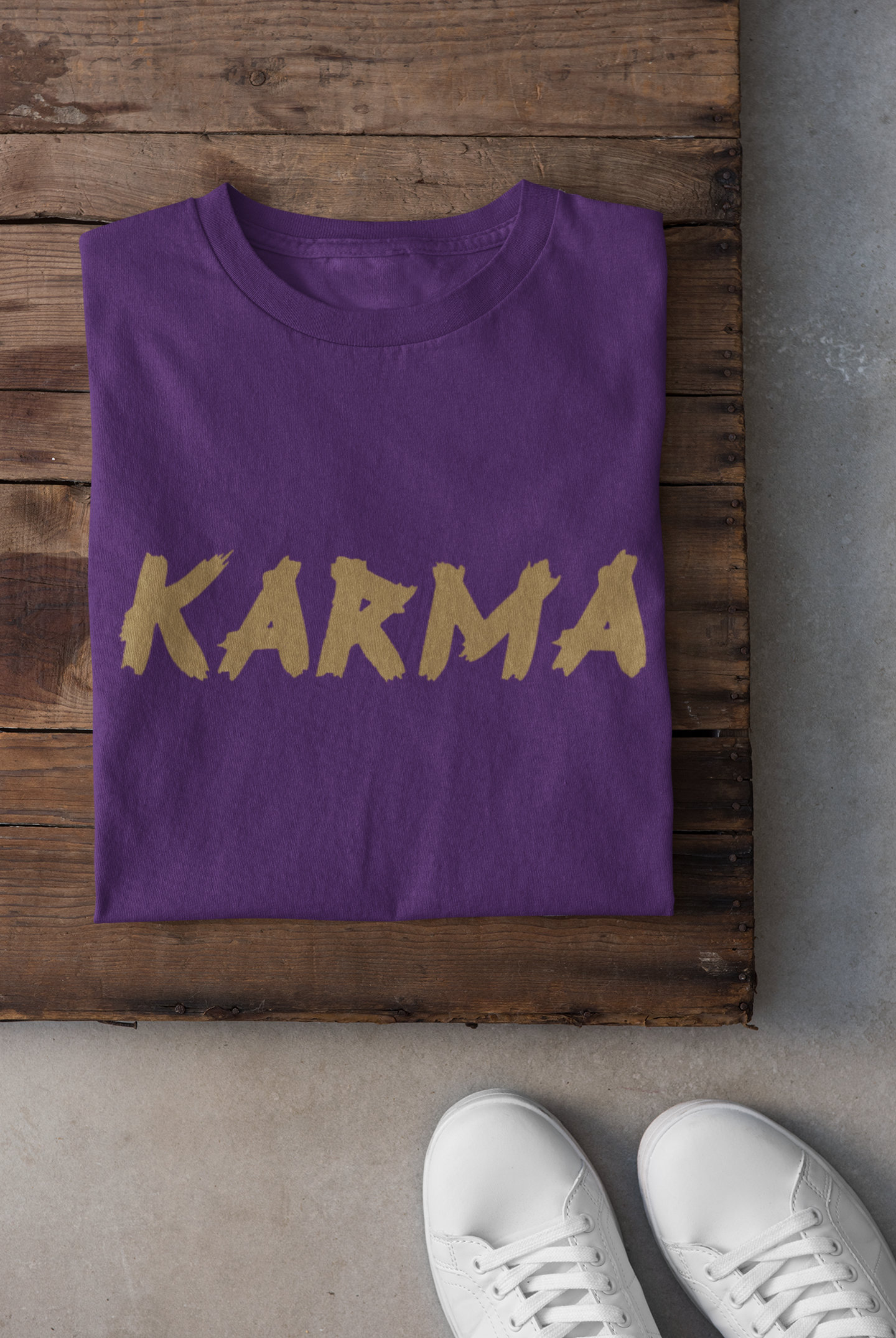 Karma Mens Half Sleeves T-shirt- FunkyTeesClub