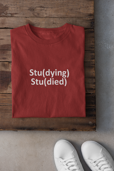 Study Mens Half Sleeves T-shirt- FunkyTeesClub