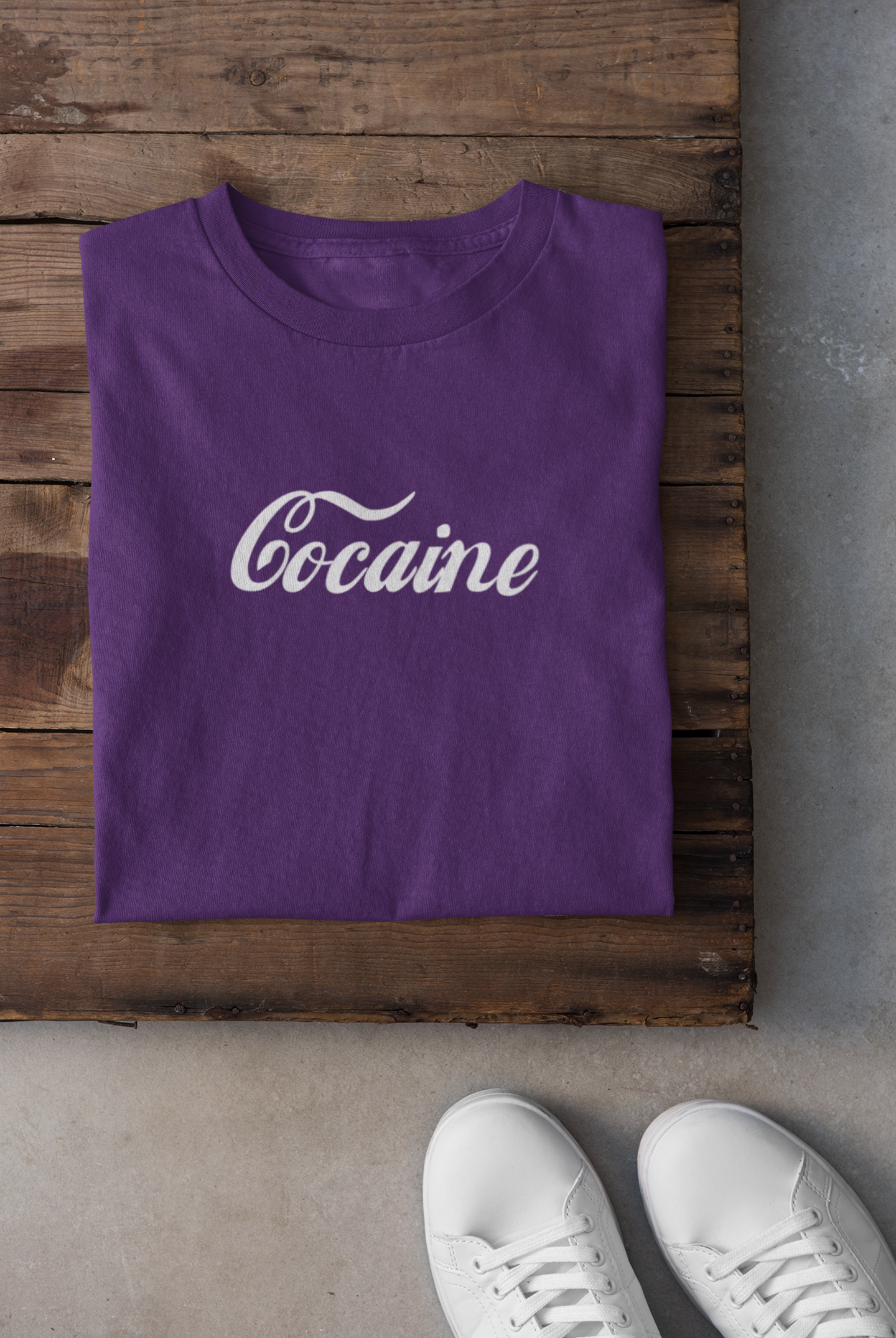 Cocaine Mens Half Sleeves T-shirt- FunkyTeesClub